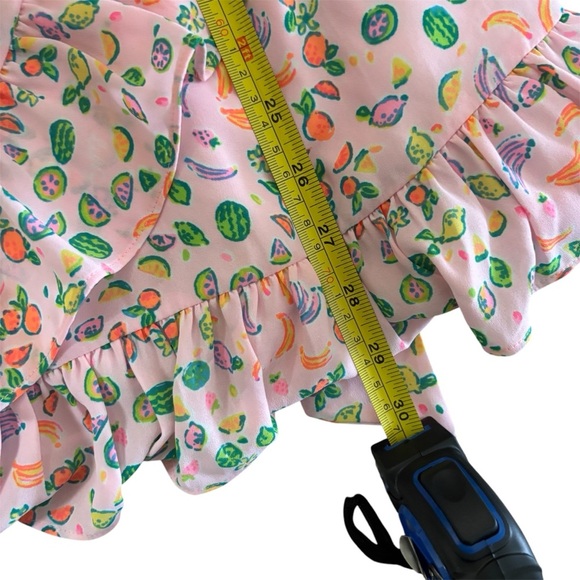 EUC Lilly Pulitzer Romantic Juicy Fruit Wrap Dress Coquette Kitschy Flowy Size 6 - Picture 5 of 7